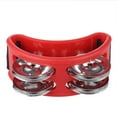 thumbnail image 1 of EeaseCA Tambourin à Pied Instrument de Musique de Percussion avec Clochettes en Métal (Rouge), 1 of 4