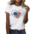thumbnail image 4 of Cavosen 4th of July T Shirts Women Plus Size 4th of July Short Sleeve Crew Neck Shirts American Flag Print Shirts Lady 2X Red White and Blue Casual Tops Patriotic Tunic Tees 2025 Patriotic Blouses, 4 of 6