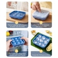 thumbnail image 5 of Silicone Soccer Ball Ice Cube Mold 3*3, 2.2" Sphere Ice Ball Maker with Built-in Funnel, Reusable Round Ice Tray for Whiskey and Game Day Party Drinks, 1PCS, 5 of 9