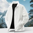 thumbnail image 5 of GrmtClth Mens Loose Fit Lightweight Stand Collar Windbreaker Zip Up Sun Protection Coat Quick Dry Breathable Fabric For Outdoor Vacation Daily Use White L, 5 of 9