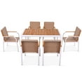 thumbnail image 4 of Glavbiku Outdoor Dining Table Set,Patio 7 Piece Wicker Furniture Set with 6 Chair for Garden,Brown, 4 of 11