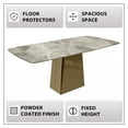 thumbnail image 6 of LeisureMod Modern Elega 55" Rectangular Dining Table for 4 to 8 People with Sintered Stone Top and Gold Stainless Steel Base in Deep Grey, 6 of 11