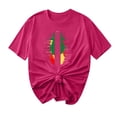 thumbnail image 2 of Puntoco Liquidación de camisetas cortas para mujer, camiseta de manga corta con cuello redondo y estampado informal a la moda para mujer, 2 of 3