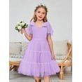 thumbnail image 4 of Arshiner Girls Dresses Summer Sleeveless Bow-Tie Straps Formal Fancy Party Birthday Tulle Dress, 4 of 6