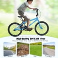 thumbnail image 4 of imerelez 20 Inch Freestyle MTB for Kids Ages 7-10, Single Speed with Rear Caliper Brake, Steel Frame & 20x2.125 Tires, 85% Pre-Assembled in Blue, 4 of 7