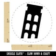 thumbnail image 2 of Leaning Tower of Pisa Icon Italy Self-Inking Rubber Stamp Ink Stamper - Dry Pad (No Ink) - Mini 1/2 Inch, 2 of 7