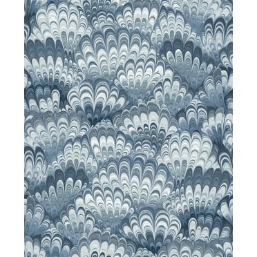 A-Street Prints Octavia Blue Marbled Ink Wallpaper