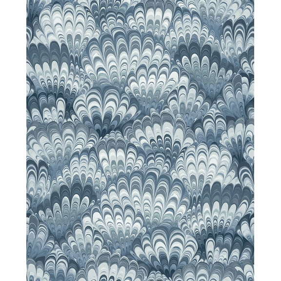 A-Street Prints Octavia Blue Marbled Ink Wallpaper