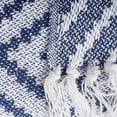 thumbnail image 2 of Design Imports CAMZ37995 Nautical Blue Large Chevron Blanket Throw, 2 of 2