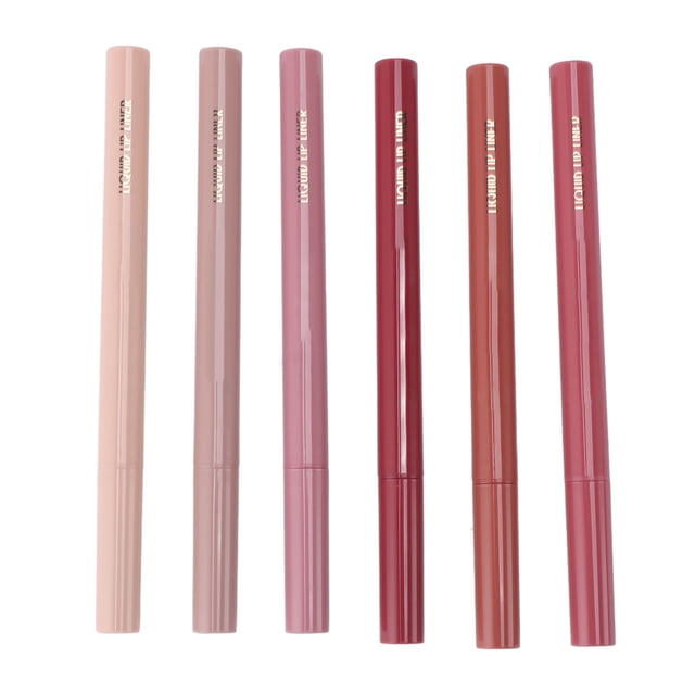 Delineador De Labios Líquido, 6 Colores De Larga Duración, Marcador De Delineador De Labios De Secado Rápido, 0,6 Ml Para Fiesta