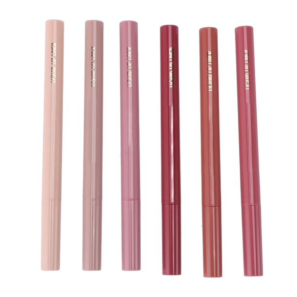 Delineador De Labios Líquido, 6 Colores De Larga Duración, Marcador De Delineador De Labios De Secado Rápido, 0,6 Ml Para Fiesta