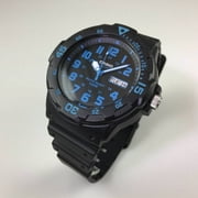 Casio Mens Dive Style Watch, Black/Blue Accents MRW200H-2BV