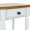thumbnail image 5 of OSP Home Furnishings Medford Side Table withÂ&nbsp;white distressed faces with natural veneer tops, 5 of 5