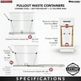thumbnail image 5 of Rev-A-Shelf Double Pull Out Trash Can 27 Qt for Kitchen, Black, RV-15KD-18C S, 5 of 5
