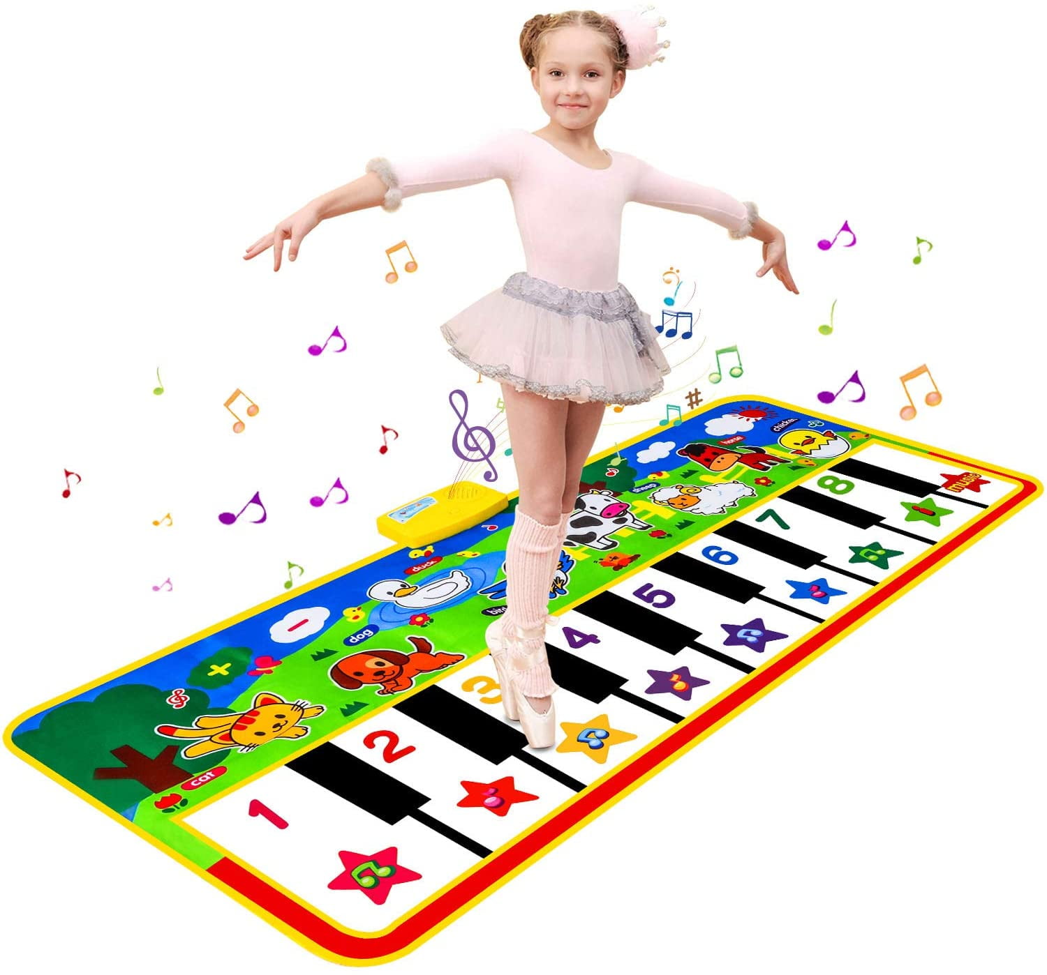 Piano Mat, 53'' x 23'' Musical Toys for Toddlers Floor Piano Touch