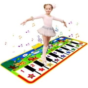 Piano Mat 53'' x 23'' Piano Keyboard Play Mat Dance Mat Electronic Music Piano Mat Early Education Toys Gift for Boys Girls Kids Ages 3-6