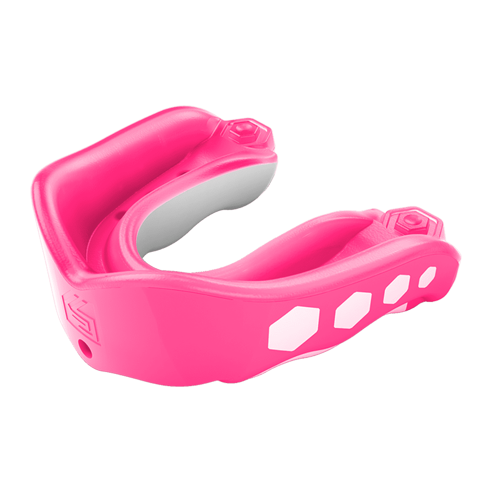 AGE 10- CUSTOM FIT SMOKE NEW SHOCK DOCTOR PRO STRAPPED MOUTHGUARD YOUTH 