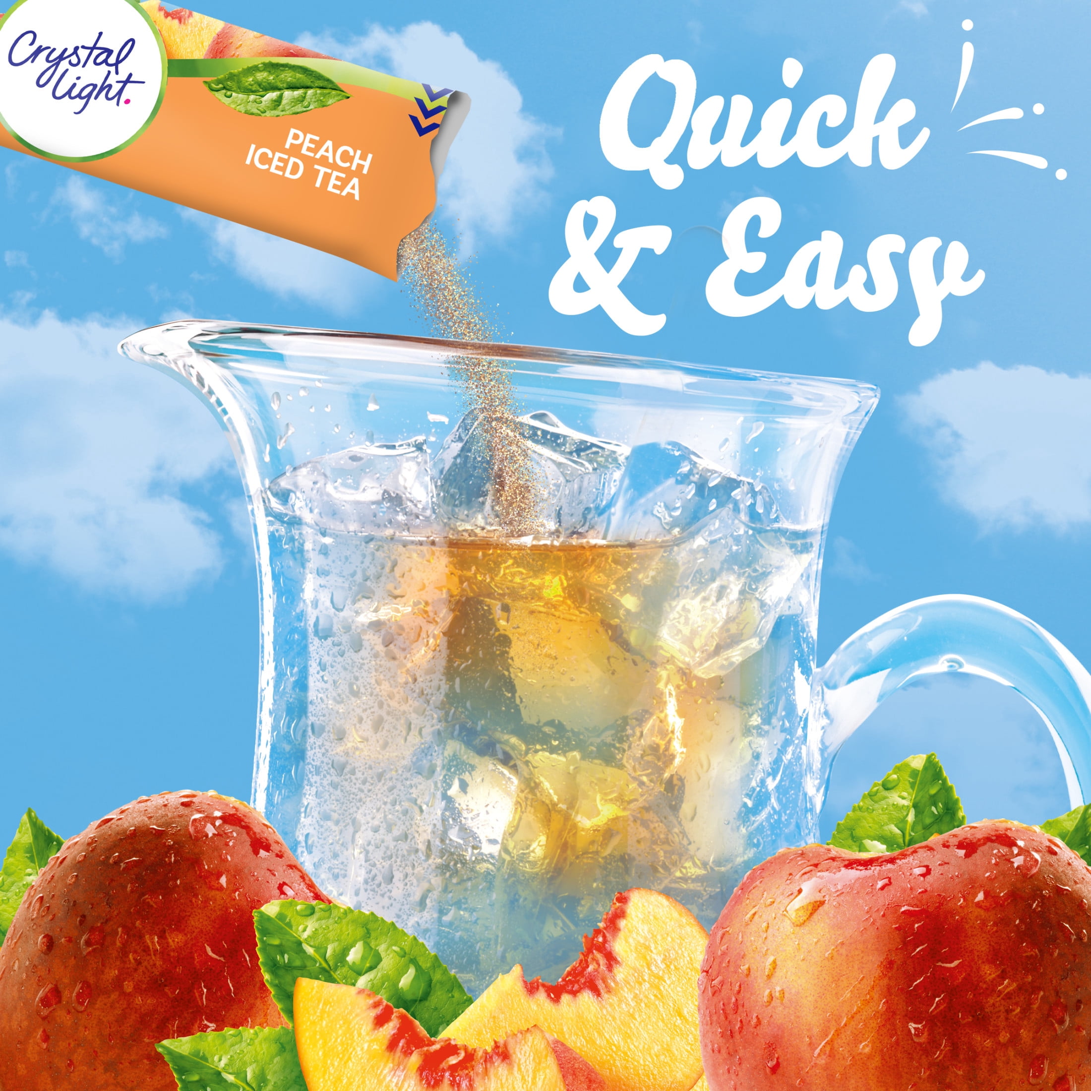 (12 pack) Crystal Light Drink Mix, 72 Pitcher Packets, for Flavorful Hydration and Shareable Refreshment, Artificially Flavored Peach Iced Tea, Made with Black Tea, 1.5 oz each