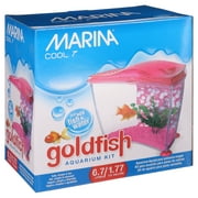 Marina 1.7-Gallon Cool Goldfish Kit, Pink