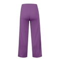 thumbnail image 7 of BODOAO Baggy Cargo Sweatpants for Women Wide Leg Sweatpants Gym Cargo Sweats Lounge Palazzo Sweat Pants Athletic Joggers Fashion Solid Color Waist Wide Leg Casual Pants with Pants Purple S, 7 of 7