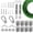 Green Rope, variant on Globe String Light Suspension Kit, Outdoor Light Guide Wire, Vinyl Coated Stainless Steel Steel Cable,Include 150ft Transparent PVC and 304 Stainless Steel Wire Cable, Turnbuckle and Hooks