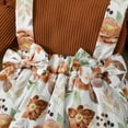 thumbnail image 4 of PatPat Ribbed Floral Baby Romper Dress Long Sleeve,Long Sleeve Bodysuits Infant Jumpsuit Clothes,0-18month, 4 of 6