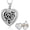 B-Rose-Black, variant on Personalized Silver Locket Necklace That Holds Pictures Photo Keep Someone Near to You, Memorial Custom Lockets Necklaces Letters Engraving for His Her