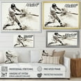 thumbnail image 4 of Designart "Minimalist Baseball Swing II" Sports Wall Art Living Room, 4 of 5