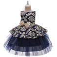 thumbnail image 2 of Fesfesfes Toddler Girls Chiffon Dress Net Yarn Embroidery Bowknot Birthday Party Dress Gown Kids Cute Dresses Under 10$, 2 of 4