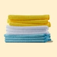 thumbnail image 6 of Microfiber Cleaning Cloths, Ultra Absorbent, Lint Free, Streak Free, Non-Abrasive, Reusable and Washable, 16" x 12", Blue/White/Yellow, Pack of 24, 6 of 6