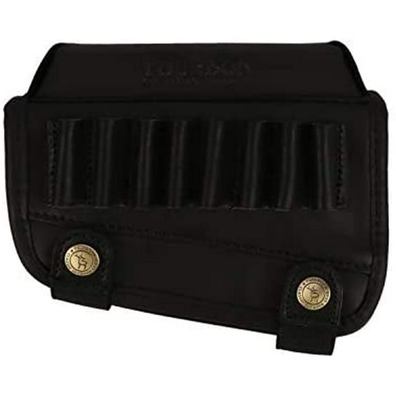 TOURBON Leather Buttstock Cheek Rest with Rifle Shell Holder