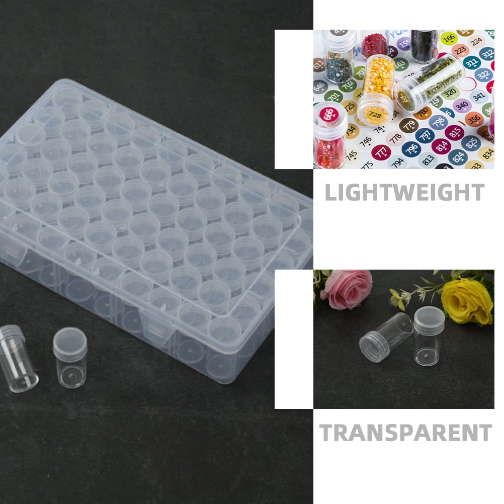 OUNONA Raindrops 2 Sets Small Parts Organizer Box for Loose Beads Multi grids Beads Storage Case