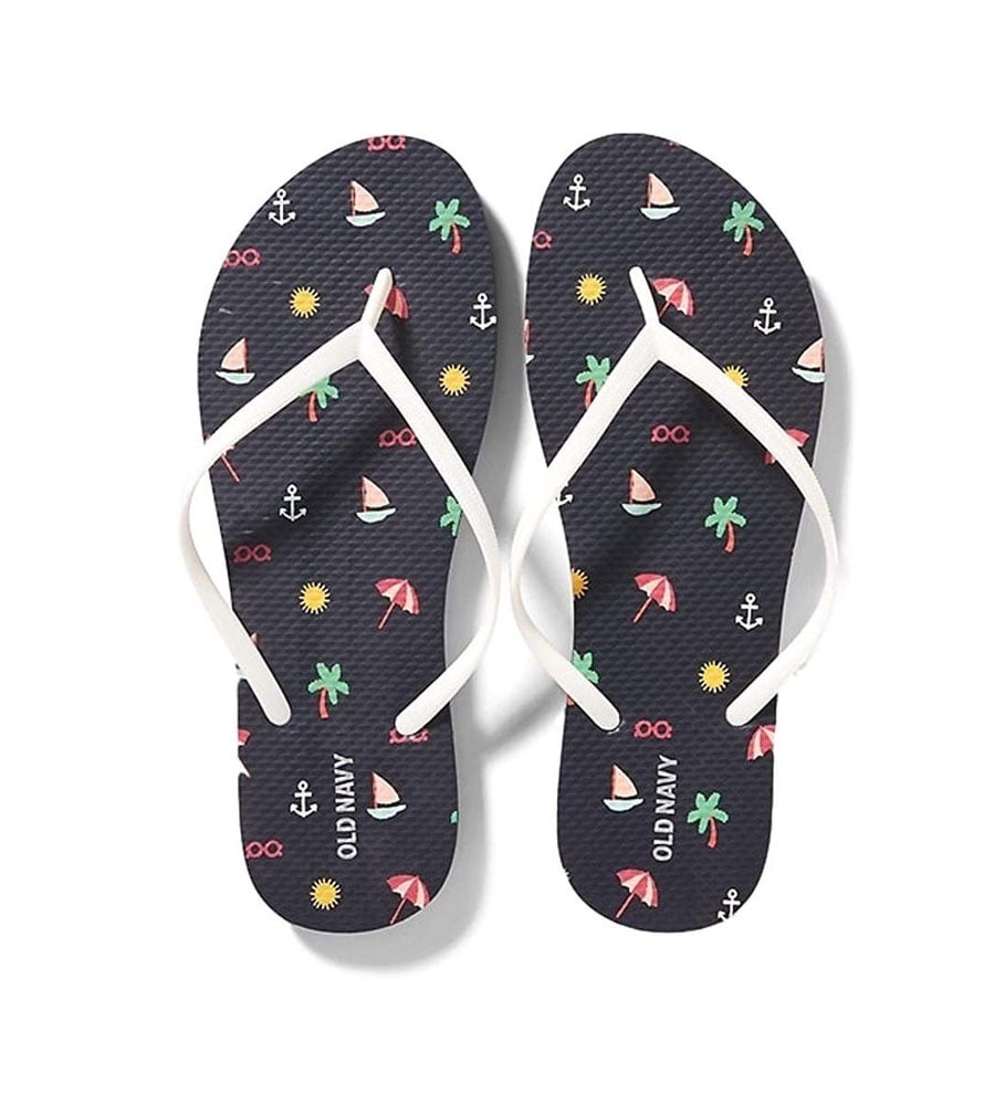 navy flip flops womens