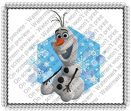 frozen olaf snowflakes edible image cake topper decoration edible icing