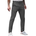 thumbnail image 6 of MXALUOB Men's Slim Fit Dress Pants Stretch Straight Leg Pleated Business Trousers with Button Closure Solid Color Classic Chino Pant, 6 of 7