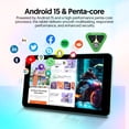 thumbnail image 2 of Tablet 7 inch Android 15 Tablets, 3GB RAM 32GB ROM 1TB Expandable,Penta-core Processor，Wi-Fi 6, 5G Dual-Band，3000mAh Battery, Ducational,Green, 2 of 8