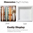 thumbnail image 3 of Surf Boards Wooden Box Sign Surfing Gifts For Friends Funny Bathroom Decor Desk Decor for Bedroom Unique Desk Decor Wood Block Signs For Shelf Desk Decoration 7x7 In, 3 of 6