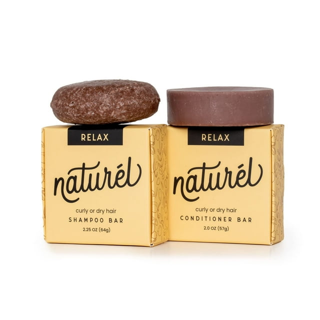 Set de champú y acondicionador en barra naturél Relax con aceite de argán