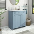 Blue Modern 30Inch Bathroom Vanity with EasytoClean Resin