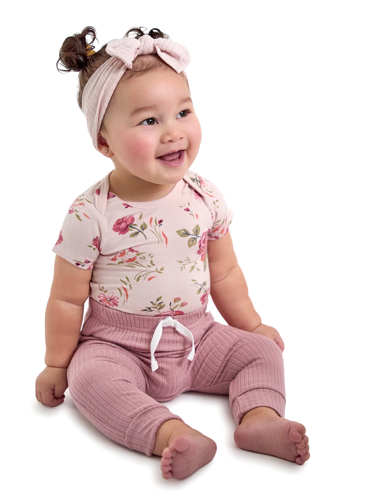 Modern Moments by Gerber Baby Girl Super Soft Viscose Headband, 2-Pack, One Size