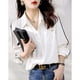 thumbnail image 4 of Woman Spring Autumn Style Blouses Shirts Lady Casual Long Sleeve Turn-down Collar Blusas Tops, 4 of 5