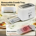thumbnail image 2 of LONGDEEM 2 Slice Toaster Wide Slot - 6 Shade Settings, Removable Tray - White, 2 of 8
