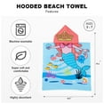thumbnail image 2 of 0-7T Beach Towel with Hood Boys Girls Hooded Towels Bath Robe for Toddler/Little Kids 24" x 48", 2 of 6
