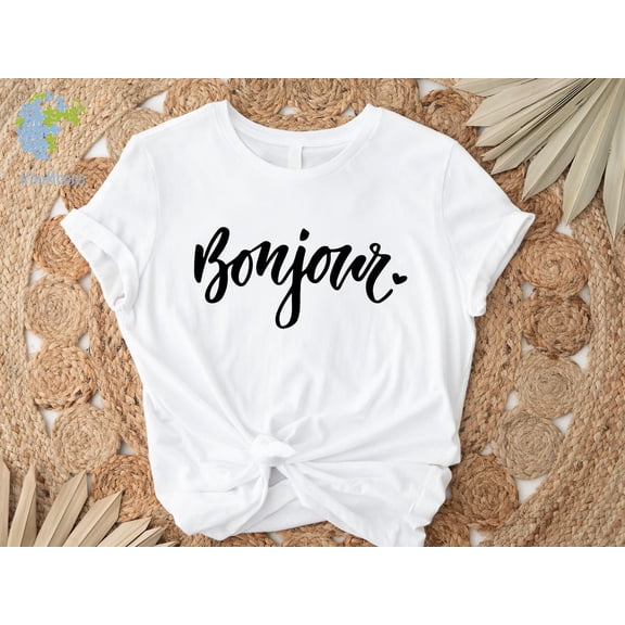 French Bonjour Paris France Softstyle Unisex T-Shirt All Size S-5XL