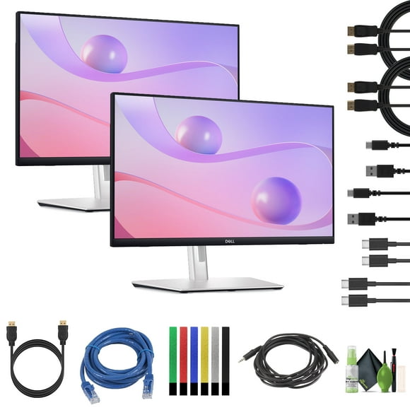 Dell 24 P2424HT 23.8" Full HD (1080p) 1920 x 1080 at 60 Hz Multi-Touch screen Monitor (P2424HT) + 2 x Network Cable + 2 x Headphone Extender + 2 x HDMI Cable + Cleaning Kit + Cable Ties