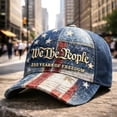 thumbnail image 2 of WE The People-Pattern Printed USA 250th Anniversary Hat, Means Everyone Semiquincentennial Baseball Cap, Vintage Patriotic Baseball Cap for Men Women, 2 of 3