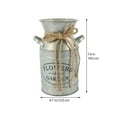 thumbnail image 2 of CTIRCHIU Iron Urn Flower Planter 1Set 7.5X4.7X3.9in Silver Rustic Metal Flowerpot, 2 of 6