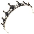 thumbnail image 4 of ADDHAT Elegant Black Fairy Tiara Crystal Headpiece for Wedding Parties, 4 of 7