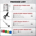 thumbnail image 5 of Forgemus Squat Rack for Home Gym,2000lbs Power Rack Squat Machine with LAT Pulldown and More Training Attachments,Weight Rack with Adjustable Pulley System for Full Body Workout,Black, 5 of 13
