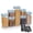 Blue, variant on Cheer Collection Airtight Food Storage Containers and Pantry Organizer Bins, Includes Dry Erase Marker and Labels, Set of 7 (White)